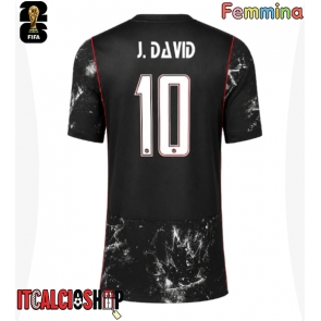 Canada Jonathan David #10 Seconda Maglia Femmina Mondiali 2026 Manica Corta Canada Jonathan David #10 Seconda Maglia Femmina Mondiali 2026 Manica Corta